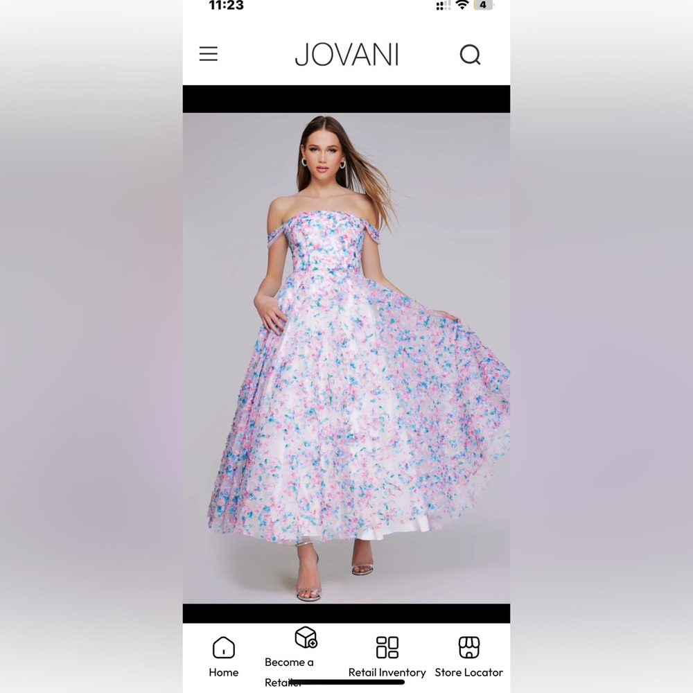 Jovani Multicolor Asymmetrical Dress